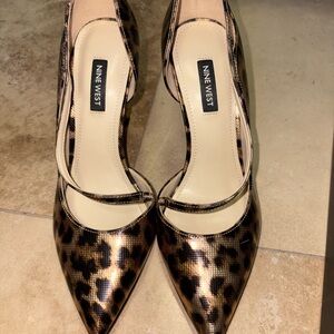 Nine West Brown Leopard Print Heels